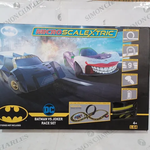 BOXED MICRO SCALEXTRIC DC BATMAN VS JOKER RACE SET