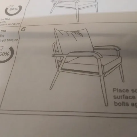 BOXED LIGHT BROWN ARM CHAIR