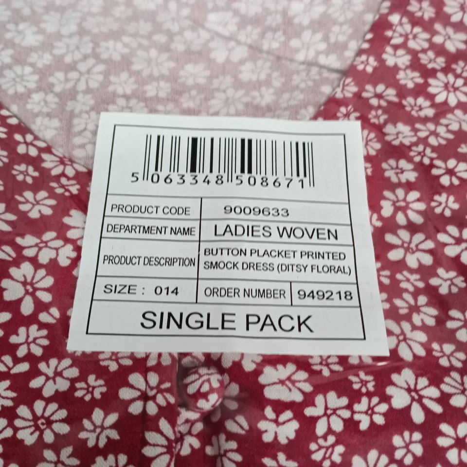 LADIES' WOVEN DRESS – DITSY FLORAL, UK 14