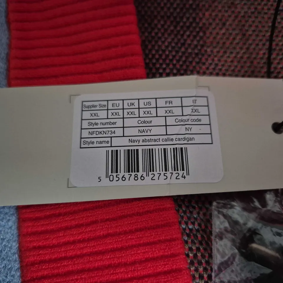 NEVER FULLY DRESSED NAVY ABSTRACT CARDIGAN – XXL