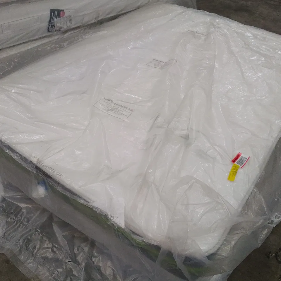 QUALITY BAGGED WHITE NOISE NATURAL OPEN COIL 4'6" MATTRESS 