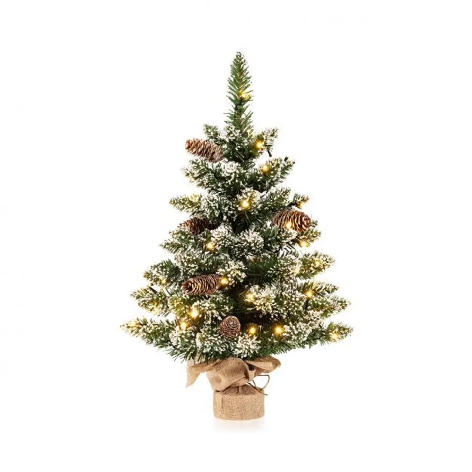 BOXED 2 FEET MINI TABLETOP ARTIFICIAL CHRISTMAS TREE WITH LED LIGHT