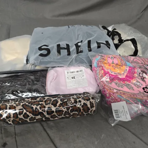 APPROXIMATELY 25 ASSORTED CLOTHING PRODUCTS IN VARIOUS STYLES & SIZES