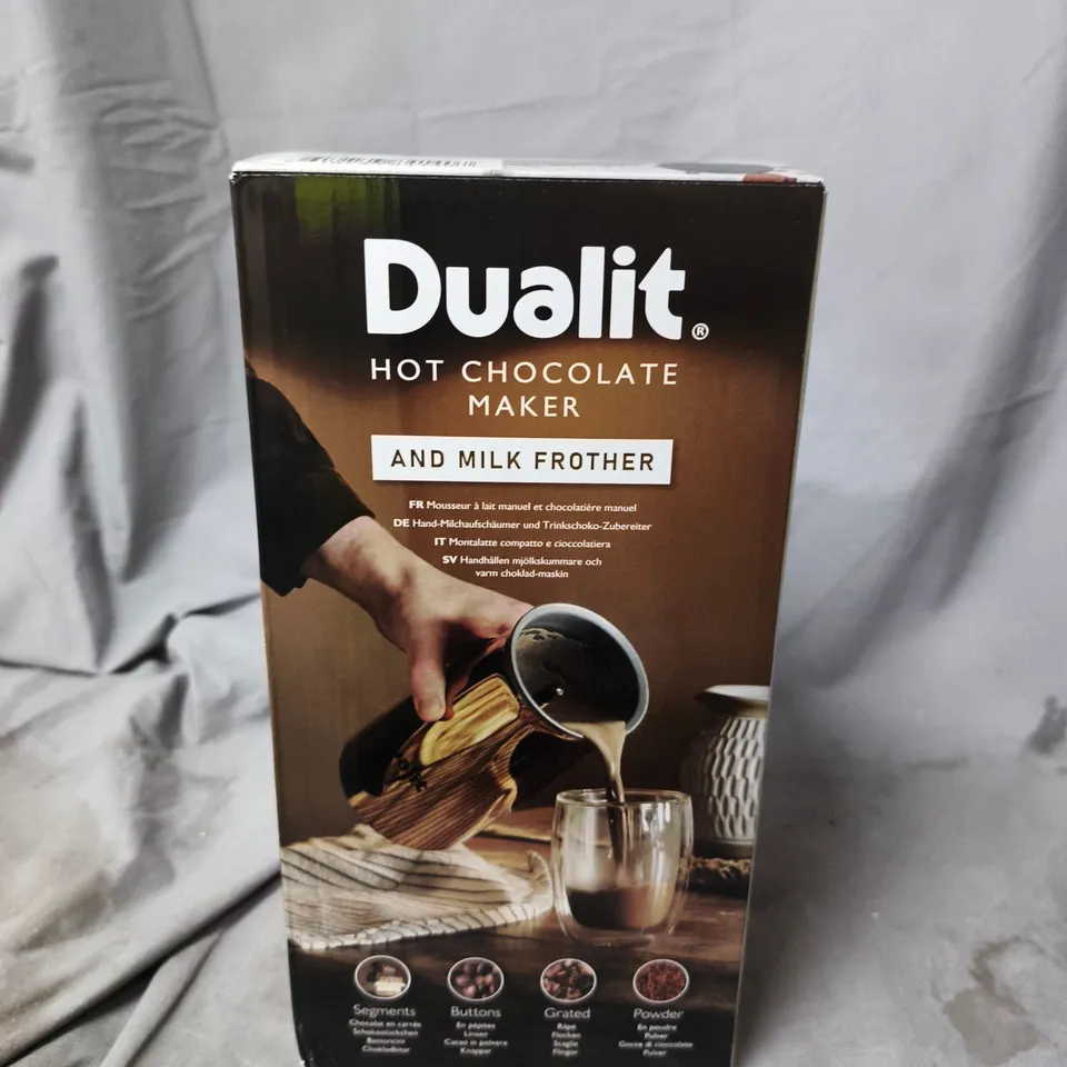 DUALIT HOT CHOCOLATE MAKER AND MILK FROTHER – BOXED