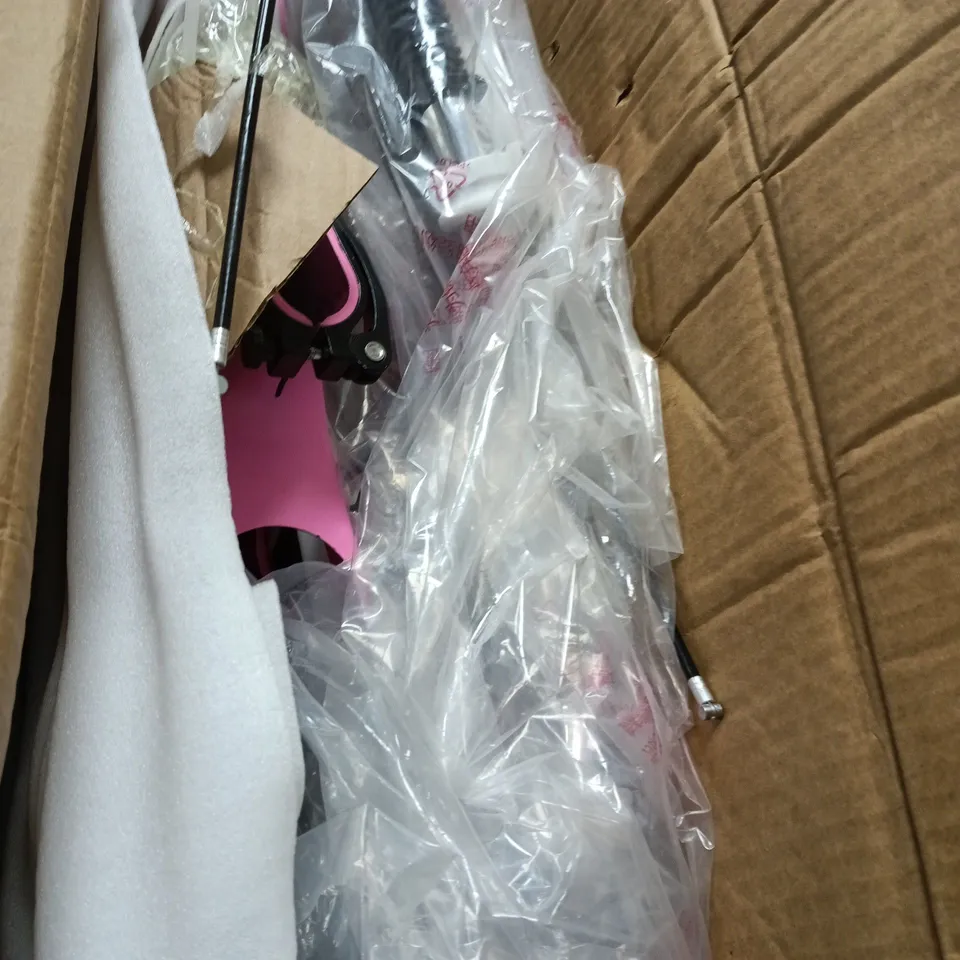 PINK CHILDREN'S BICYCLE WITH TRAINING WHEELS – BOXED