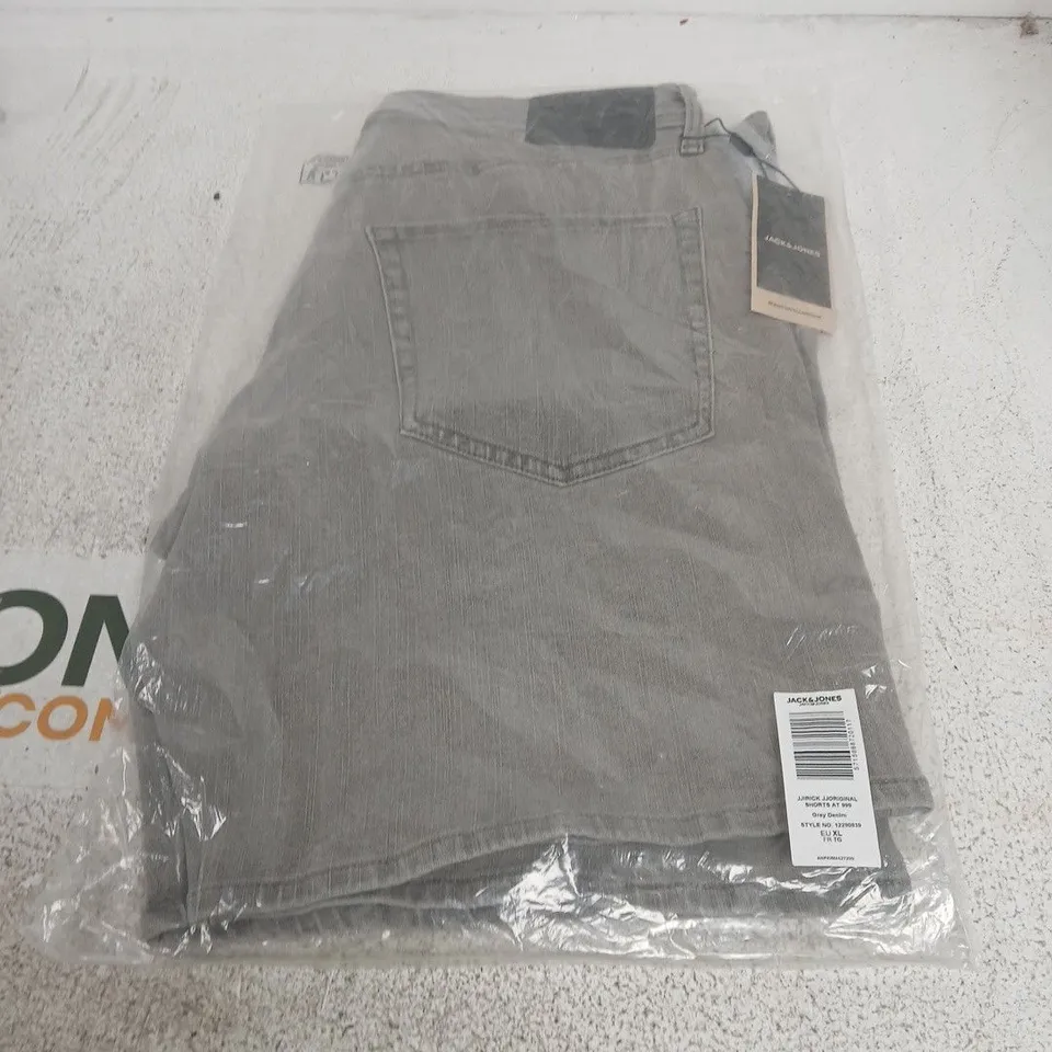 JACK & JONES JEANS INTELLIGENCE GREY DENIM SHORTS EU XL (FR TG) – MEN'S