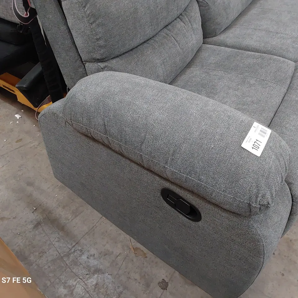 MANUAL RECLINING TWO SEATER SECTION GREY FABRIC 