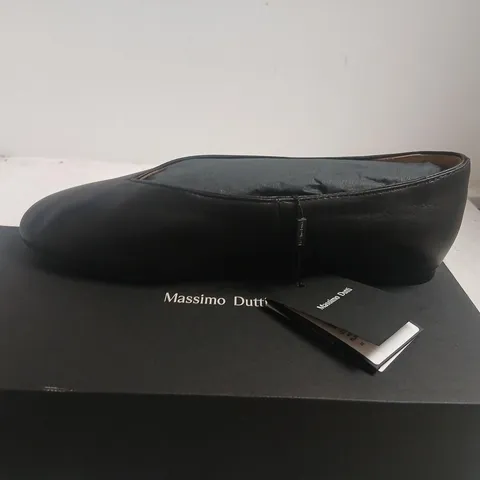 MASSIMO DUTTI BLACK LEATHER LOAFERS β UK 7