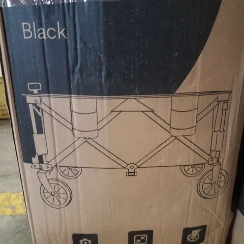 BOXED VOYAGER FOLDING CAMPING WAGON - BLACK