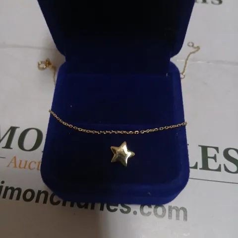 GOLD 9CT ITALIAN GOLD STAR BRACELET 1.10G 