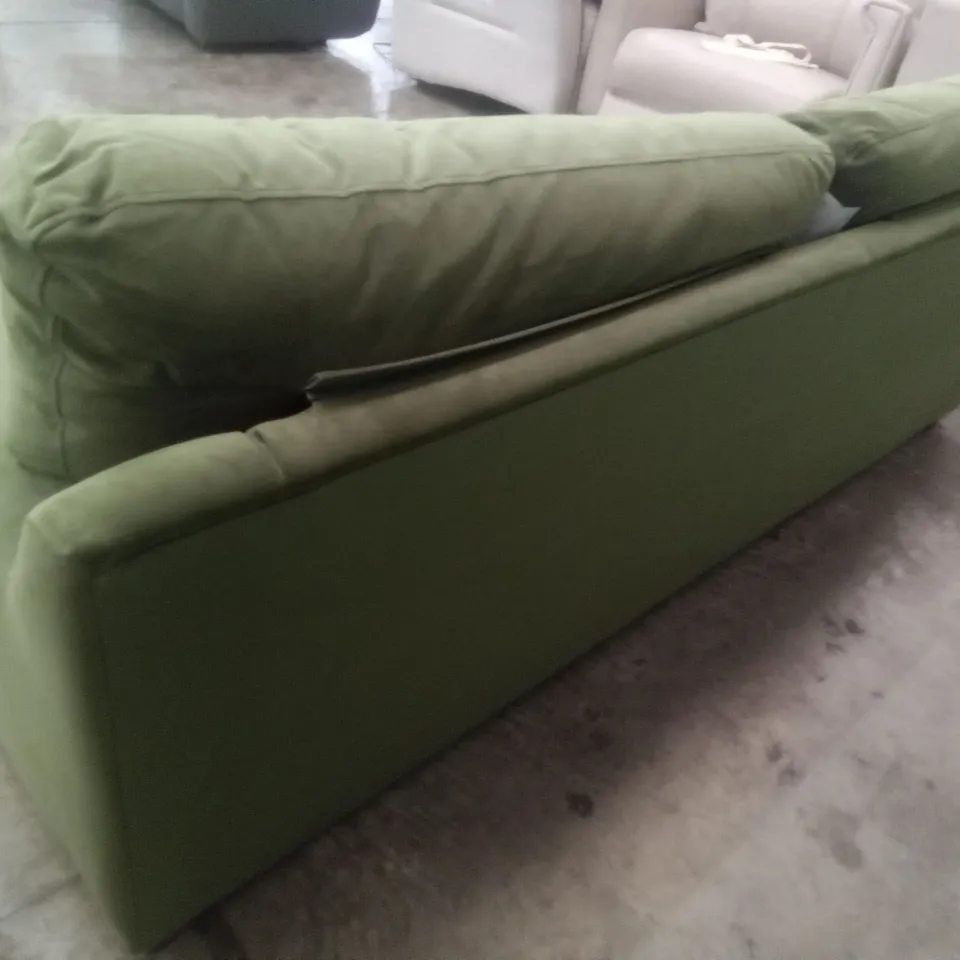 DESIGNER LOUNGE.CO MADE ROMILLY 4 SEATER SOFA - WOODLAND MOSS FABRIC 