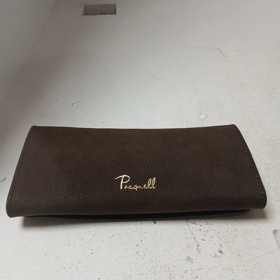 PRAGNELL BROWN TORTOISESHELL SUNGLASSES WITH BROWN LENSES – WITH LEATHER-STYLE CASE