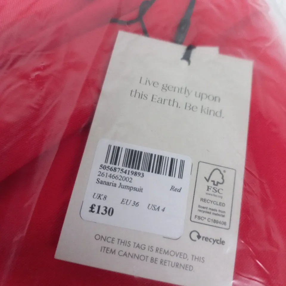 NOBODY'S CHILD SANARIA JUMPSUIT – RED, UK8 (EU36, USA4) – KID'S CLOTHING