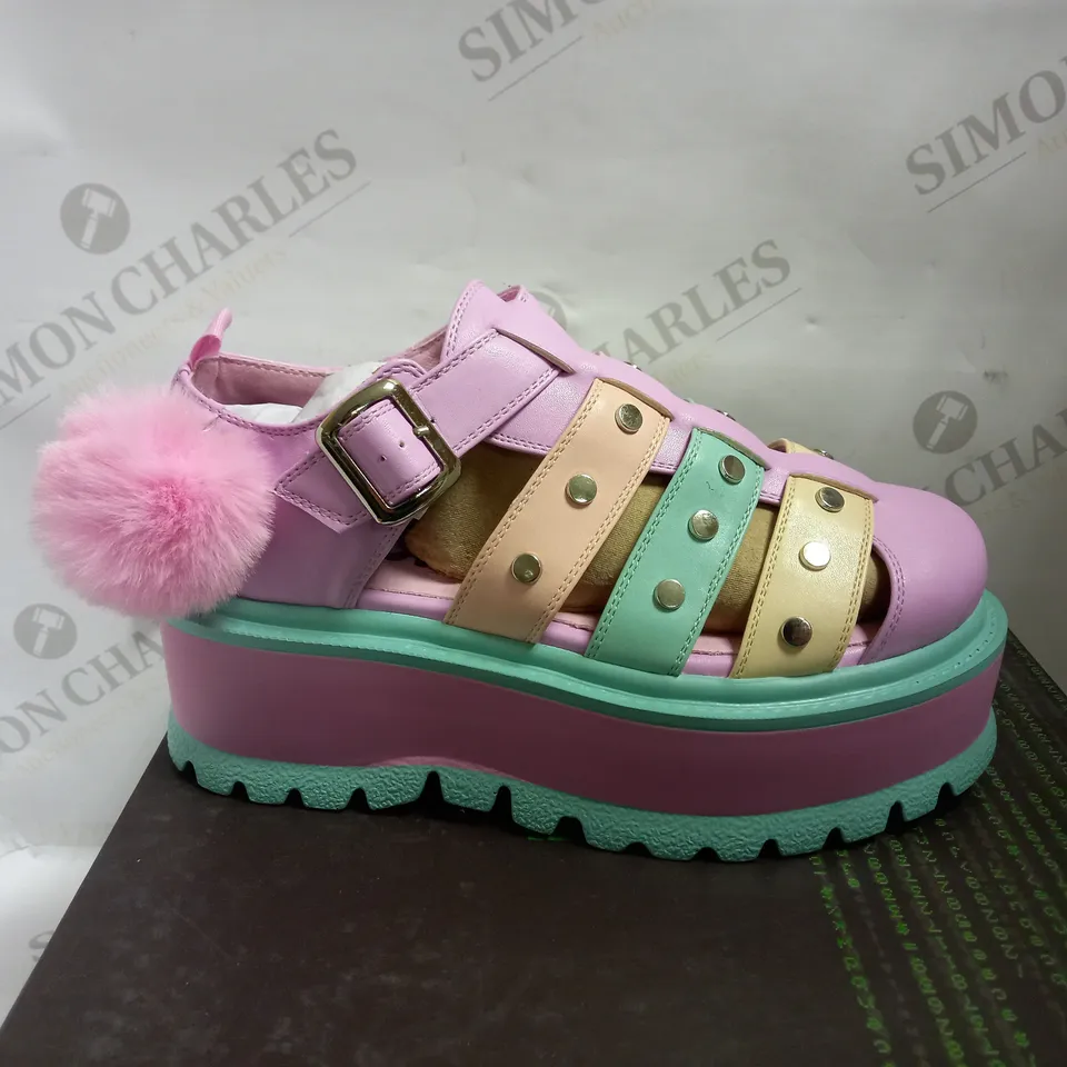 KOI VEGAN NYOKA RAINBOW PASTEL SANSALS - SIZE 4