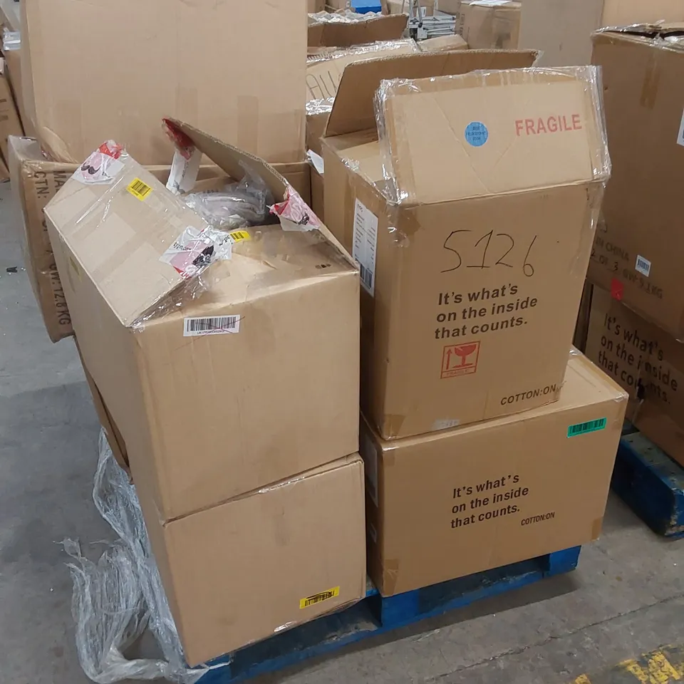PALLET TO CONTAIN A LARGE ASSORTMENT OF DESIGNER CLOTHING // SIZES, DESIGNS AND COLOURS VARY