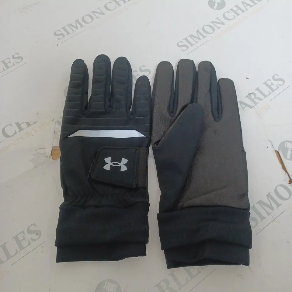 UNDER ARMOUR BLACK WINTER GLOVES SIZE L 