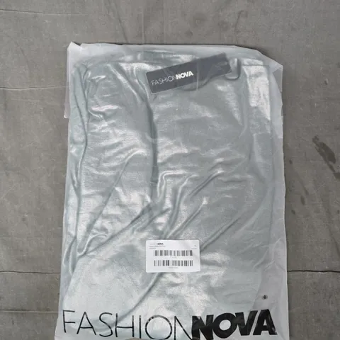 FASHION NOVA ADELINE METALLIC MIDI DRESS IN HUNTER GREEN SIZE XL