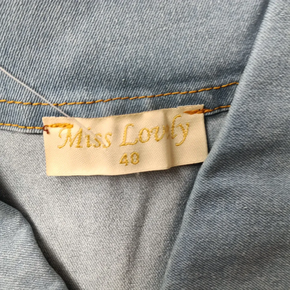 MISS LOVELY DENIM SHIRT & SKIRT SET – WOMEN'S, UK 12 (EU 40)