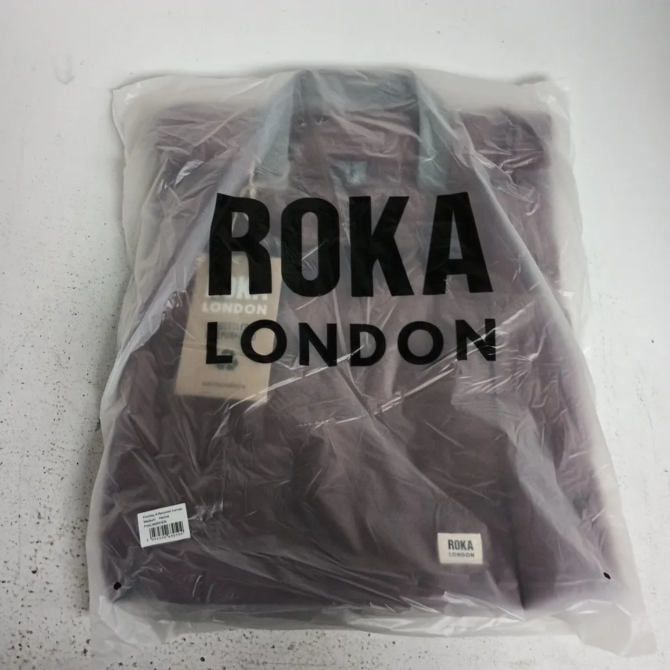 BAGGED ROKA LONDON FINCHLEY A RECYCLED CANVAS MEDIUM BAG IN HENNA