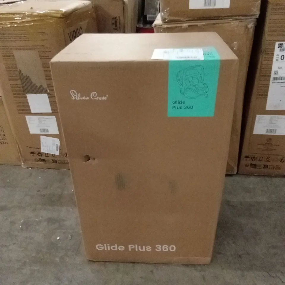 BOXED SILVER CROSS GLIDE PLUS 360 INFANT CARRIER CAR SEAT