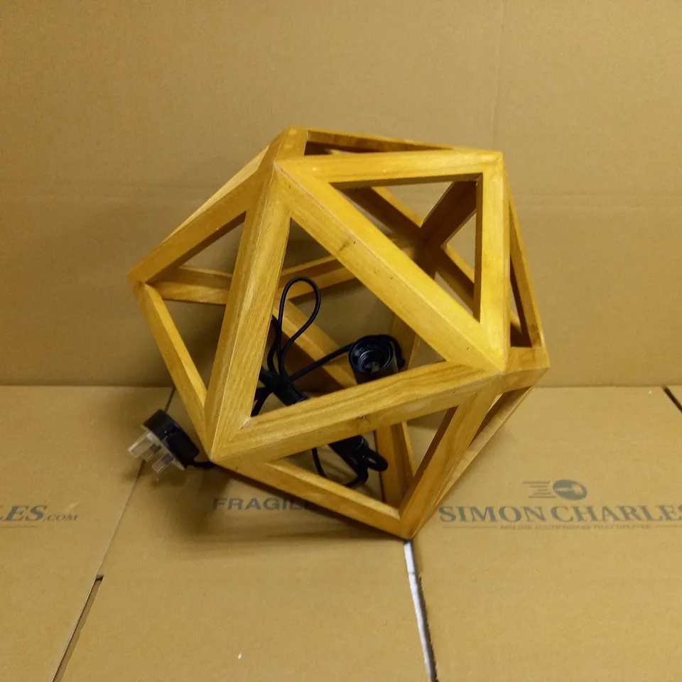 DAR GRAFT 1 LIGHT TABLE LAMP - NATURAL WOOD EFFECT