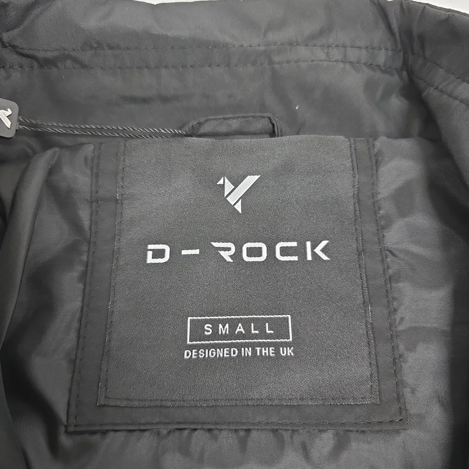 D-ROCK MEN'S CUT & SEW JACKET - BLACK/CHECK, UK SIZE SMALL (S)
