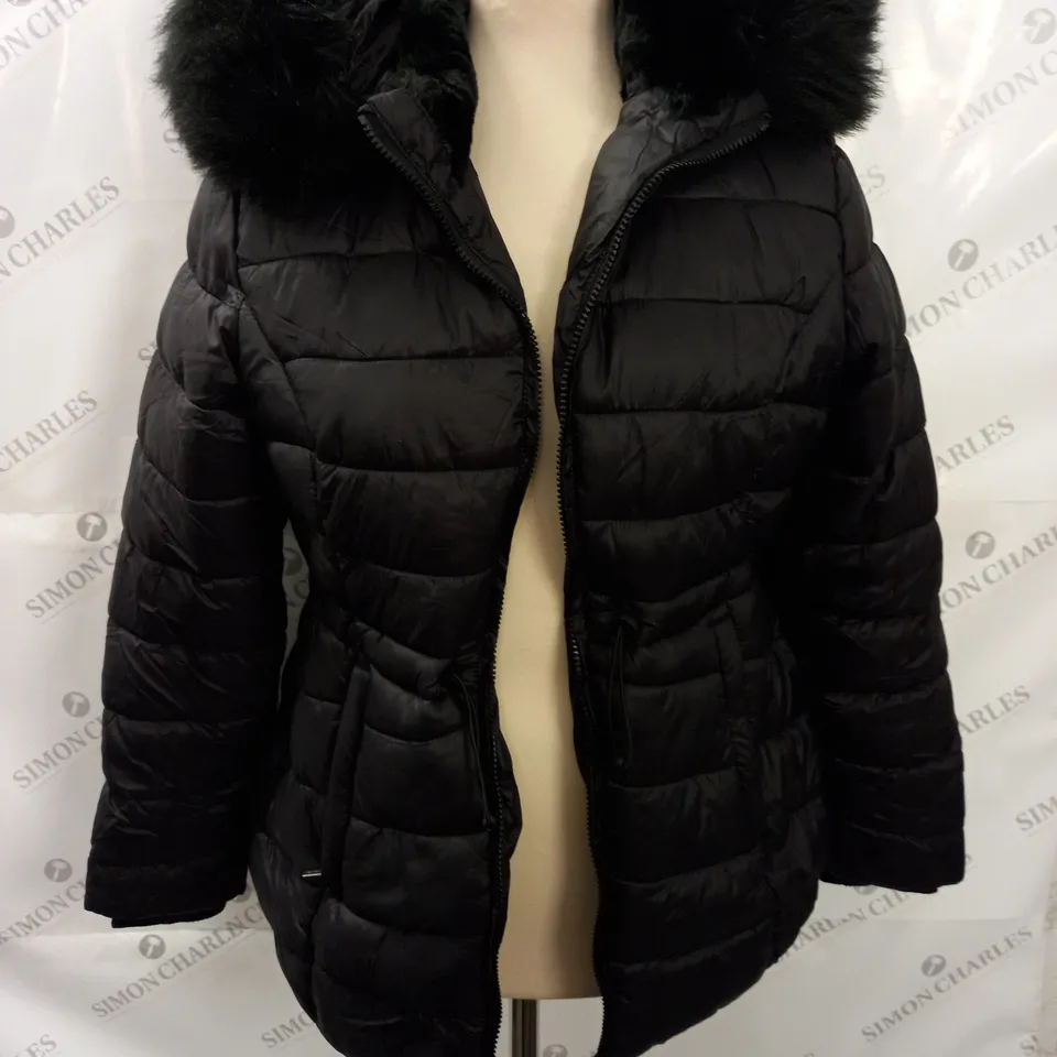 FIRETRAP WOMENS BLACK PADDED COAT - UK 10