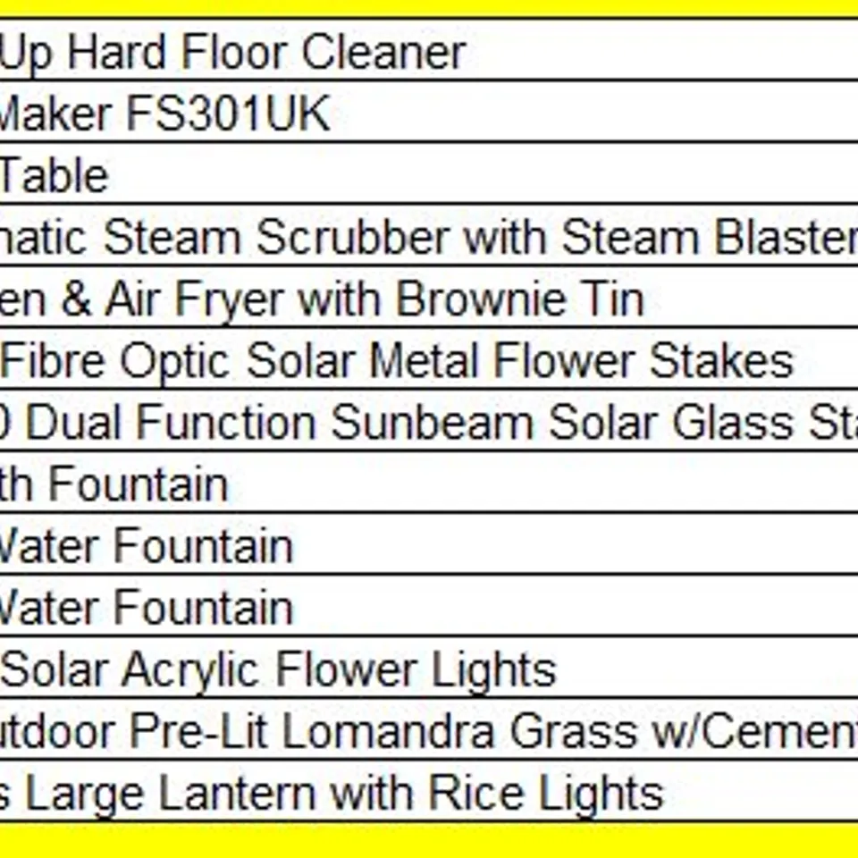 PALET OF APPROXIMATELY 13 ASSORTED HOUSEHOLD AND GARDEN PRODUCTS TO INCLUDE; 