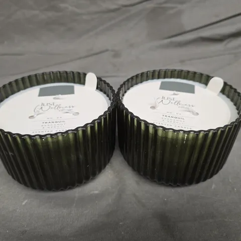 2 JUST WELLNESS NO.04 TRANQUIL BERGAMOT & NEGROLI SCENTED CANDLES