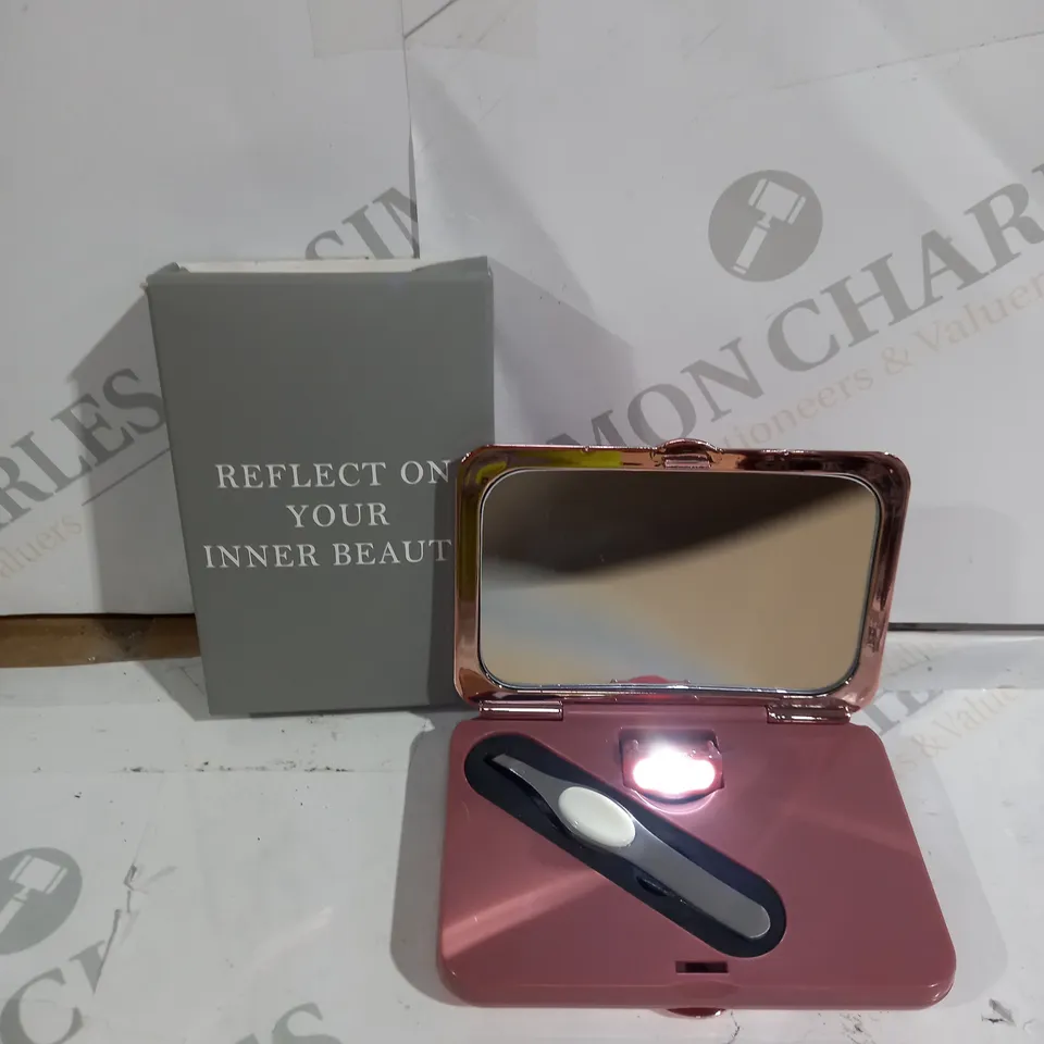 DUAL MIRROR FROM SIMPLYBEAUTY BLUSH/ROSE GOLD