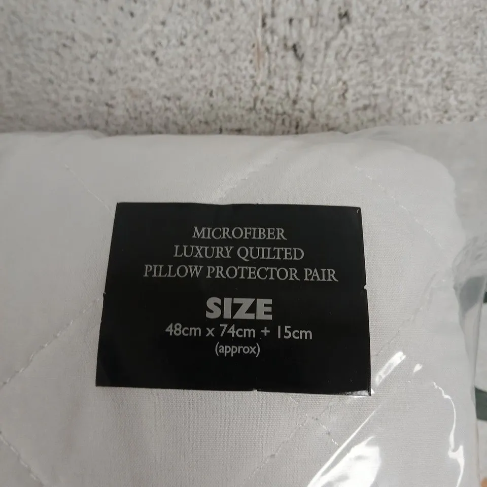 MICROFIBER LUXURY QUILTED PILLOW PROTECTOR – 48CM X 74CM + 15CM (APPROX)