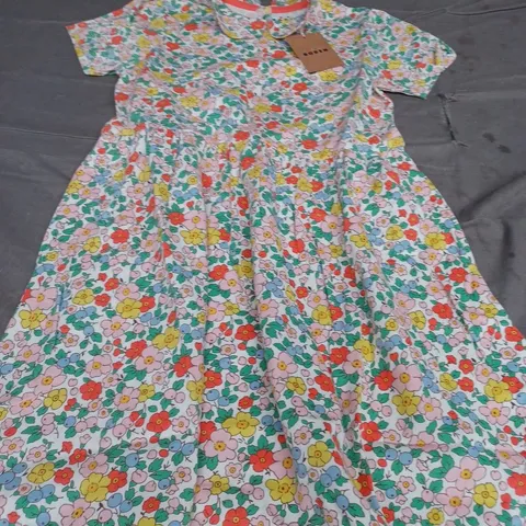 BODEN MINI FLORAL COLLAR DRESS, MULTICOLOUR - UK SIZE 9-10 YEARS 