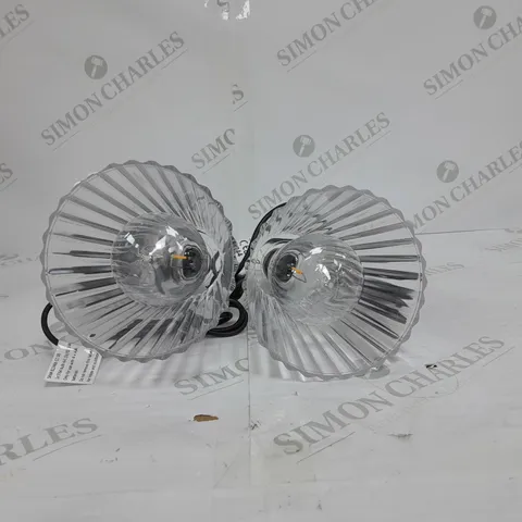 BUNDLEBERRY BY AMANDA HOLDEN SET OF 2 INDOOR OUTDOOR LIGHTS WITH FLUTED SHADE