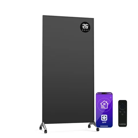 KLARSTEIN WONDERWALL BORNHOLM SMART 1200W 120X60CM INFRARED PANEL HEATER BLACK