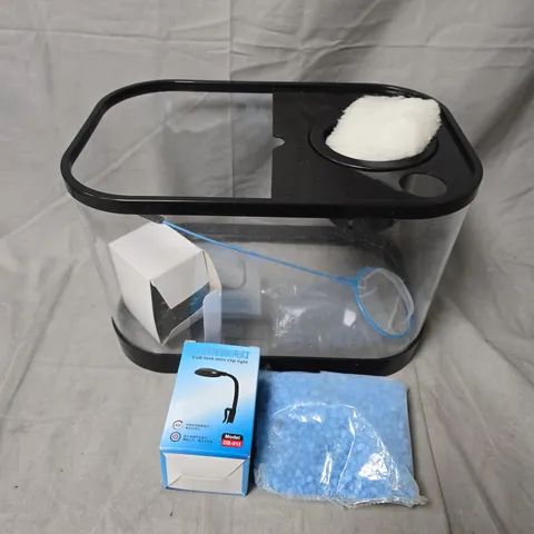 NANO FISH TANK KIT WITH CLIP-ON LIGHT – 