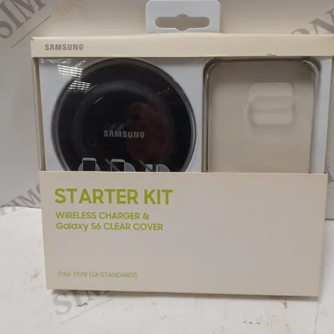 5 BOXED SAMSUNG STARTER KIT WIRELESS CHARGER & GALAXY S6 CLER COVER