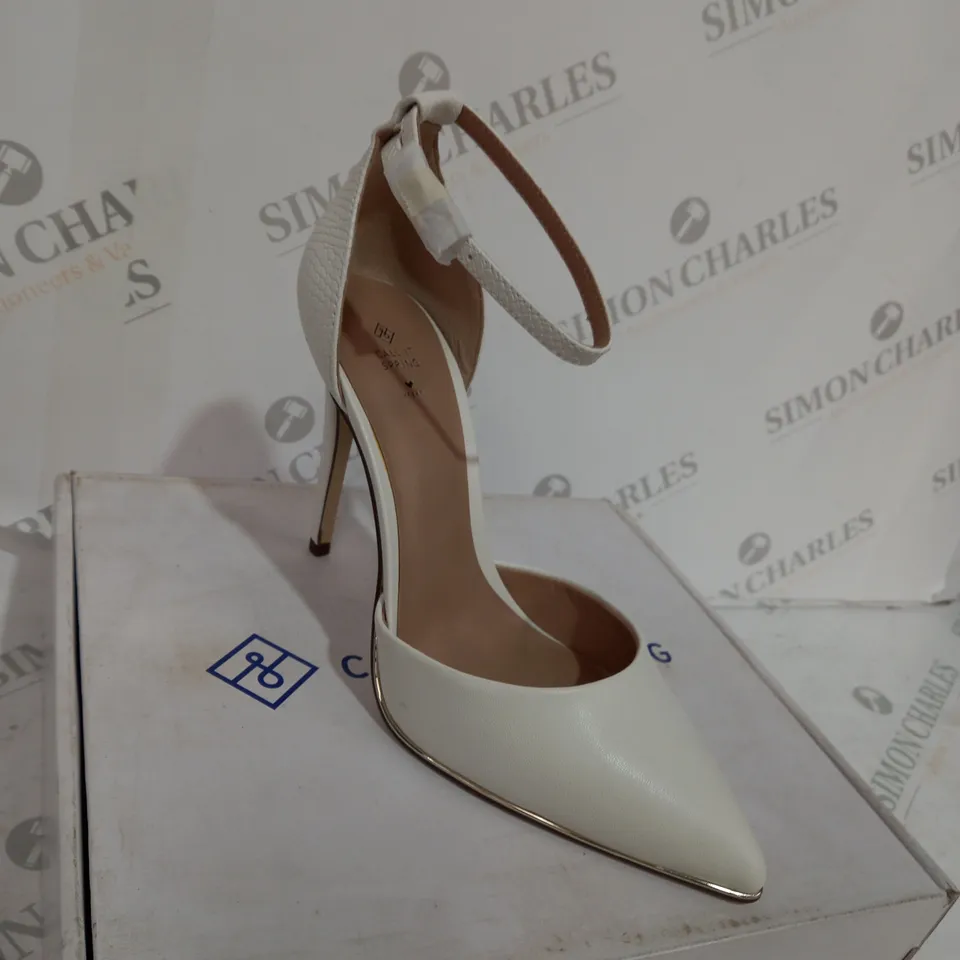 BOXED CALL IT SPRING ICONIS WHITE HIGH HEEL - SIZE 5