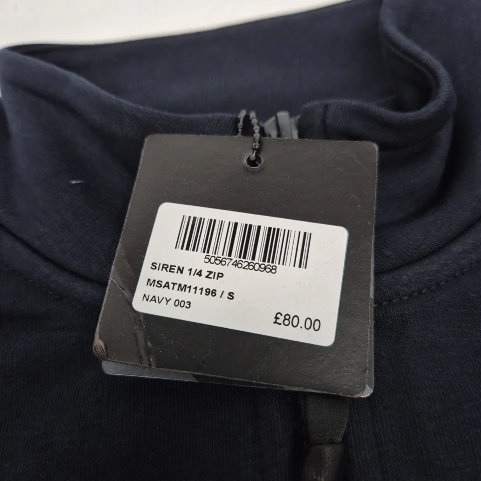 MARSHALL ARTIST SIREN 1/4 ZIP NAVY SWEATSHIRT – SIZE S