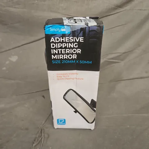 BOXED SIMPLY BRANDS ADHESIVE DIPPING INTERIOR MIRROR (210X50MM)