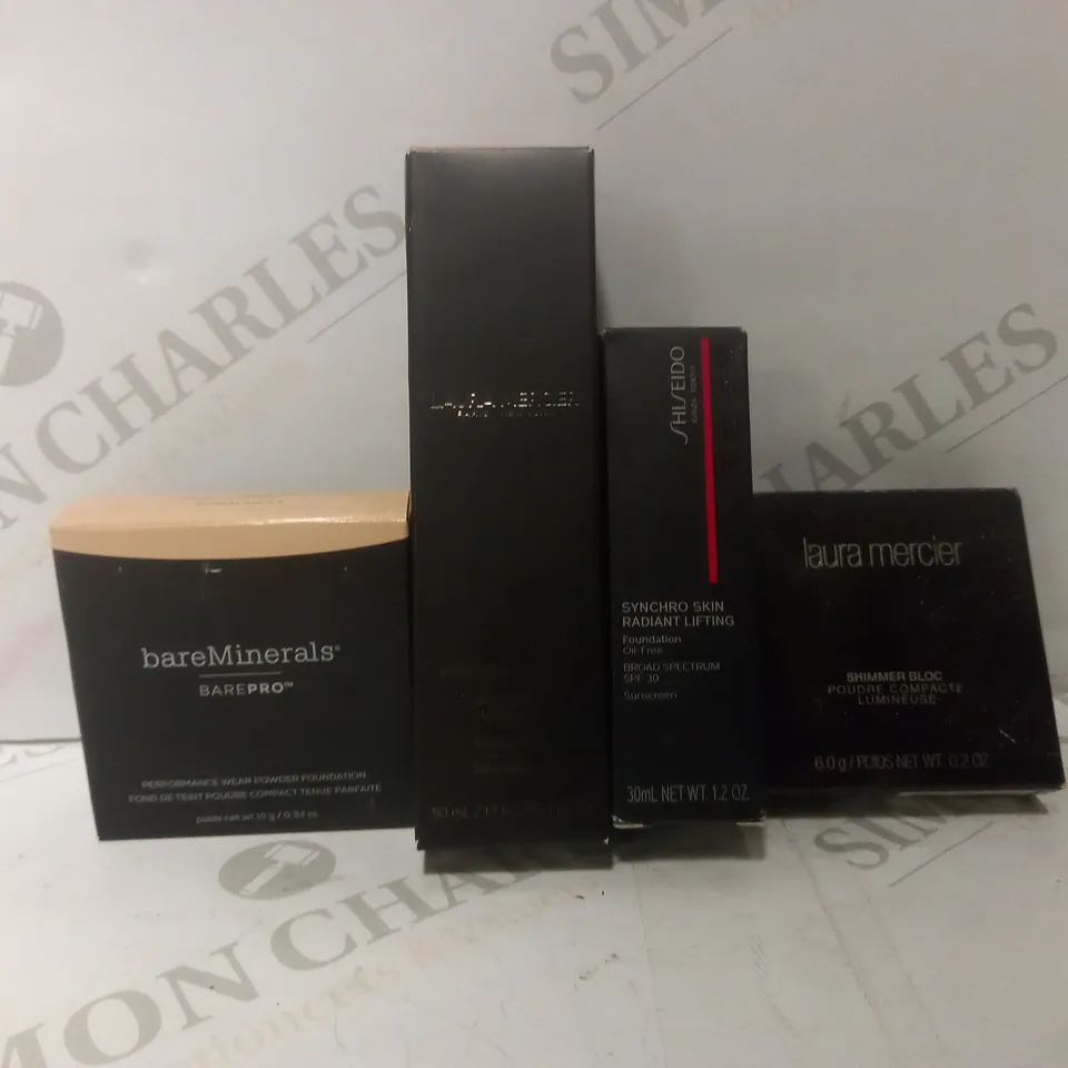 BOX OF APPROX 30 HEALTH & BEAUTY ITEMS TO INCLUDE - BAREMINERALS BAREPRO PERFORMANCE WEAR POWDER FOUNDATION 0.5 PORCELAIN - PURE CANVAS PRIMER ILLUMINATING - SHISEIDO SYNCHRO SKIN RADIANT LIFTING FOUN