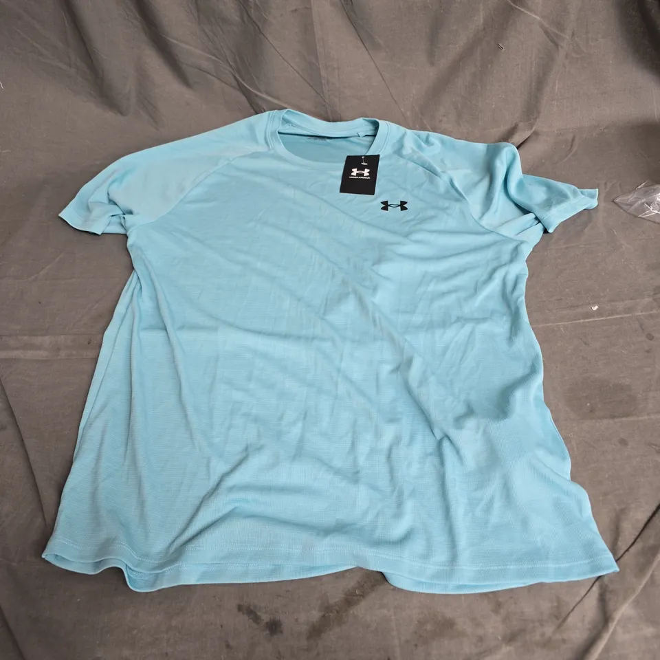 UNDER ARMOUR THE TECH TEE IN BLUE SIZE L