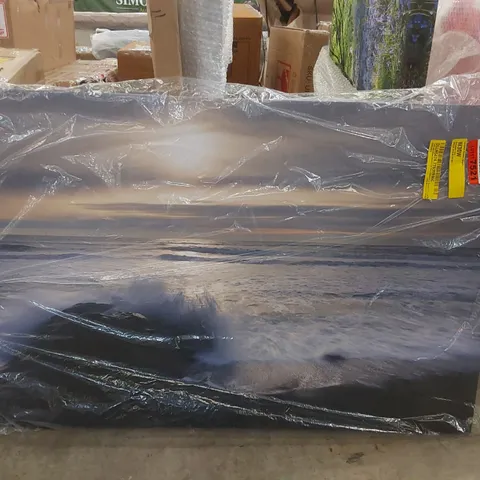 BAGGED TIDES AND WAVES SUNSET III BY ALAN MAJCHROWICZ WRAPPED CANVAS PAINTING