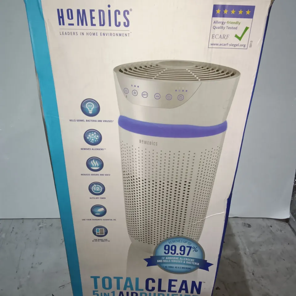 BOXED HOMEDICS TOTAL CLEAN 5-IN-1 AIR PURIFIER