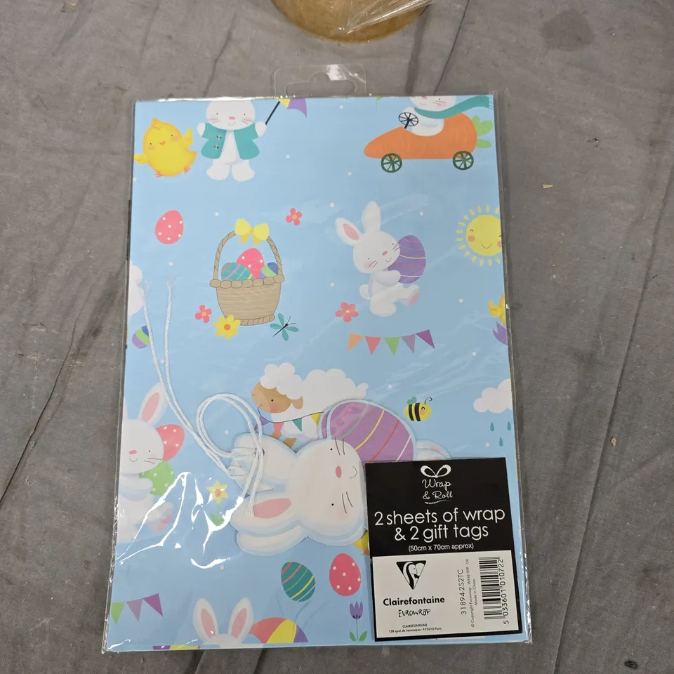 TOTE OF APPROXIMATELY 15 ASSORTED ITEMS TO INCLUDE:NOTEBOOK AND GIFT WRAP