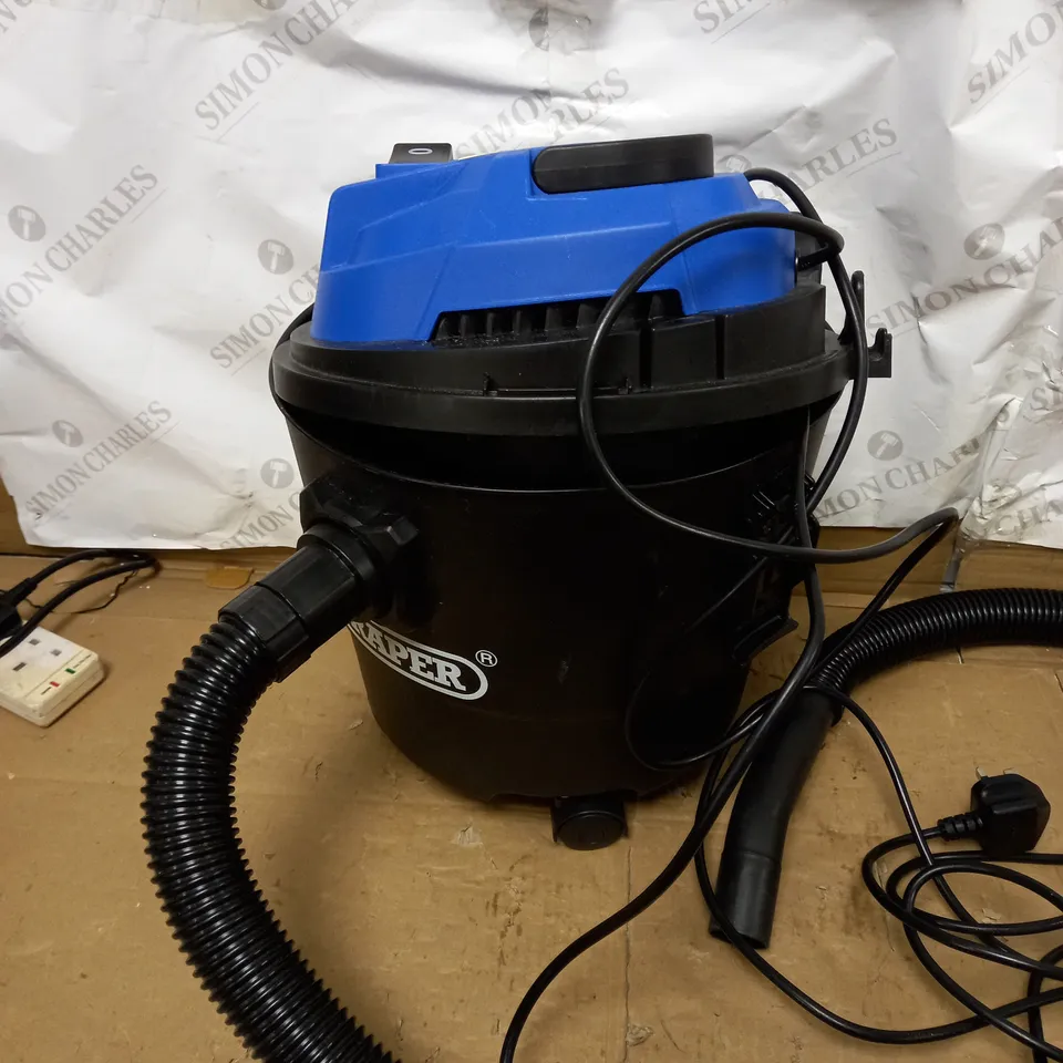 DRAPER 90107 230V 1250W 15L WET AND DRY VACUUM CLEANER