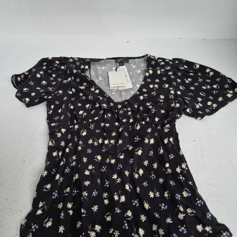NOBODY'S CHILD FAITH TOP – BLACK FLORAL, UK10