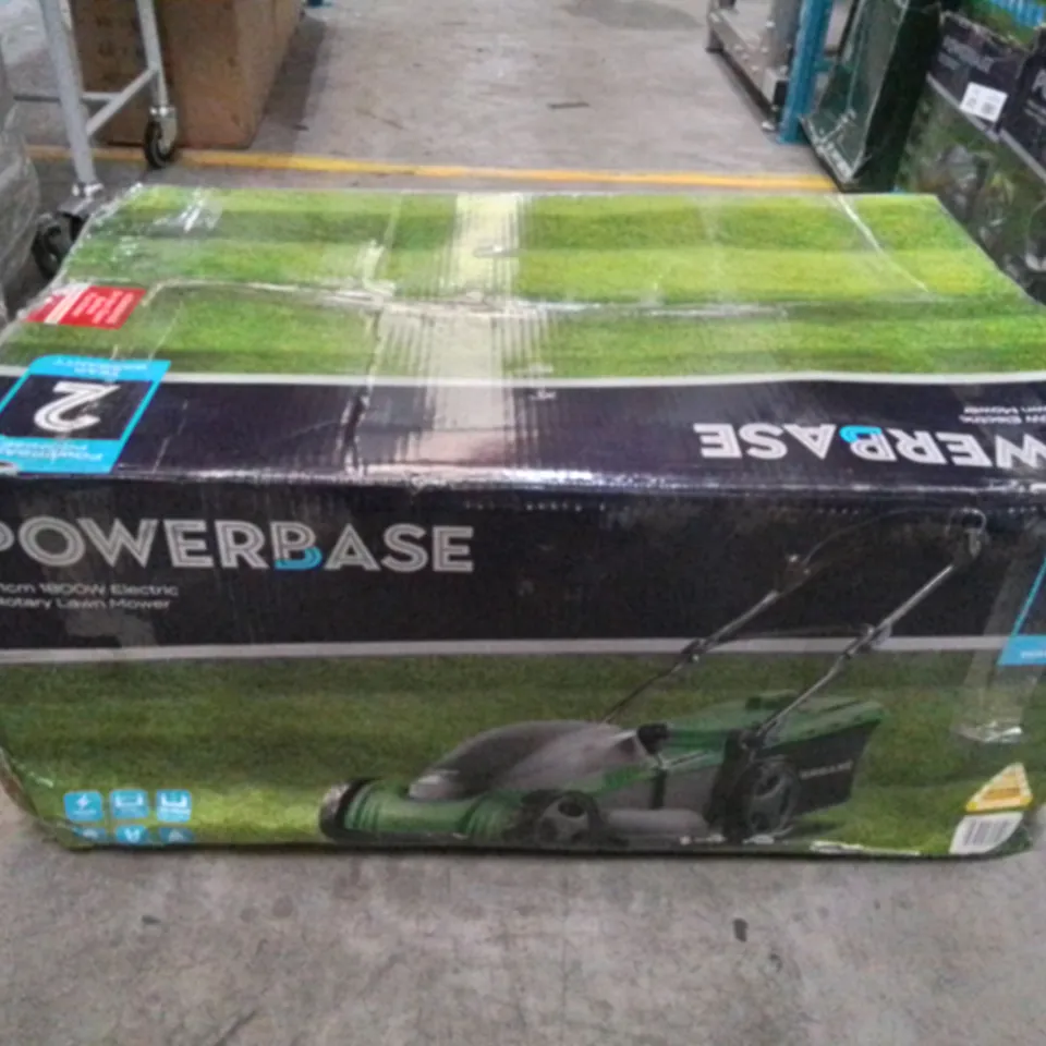 BOXED POWERBASE 41CM 1800W ELECTRIC ROTARY LAWNMOWER 