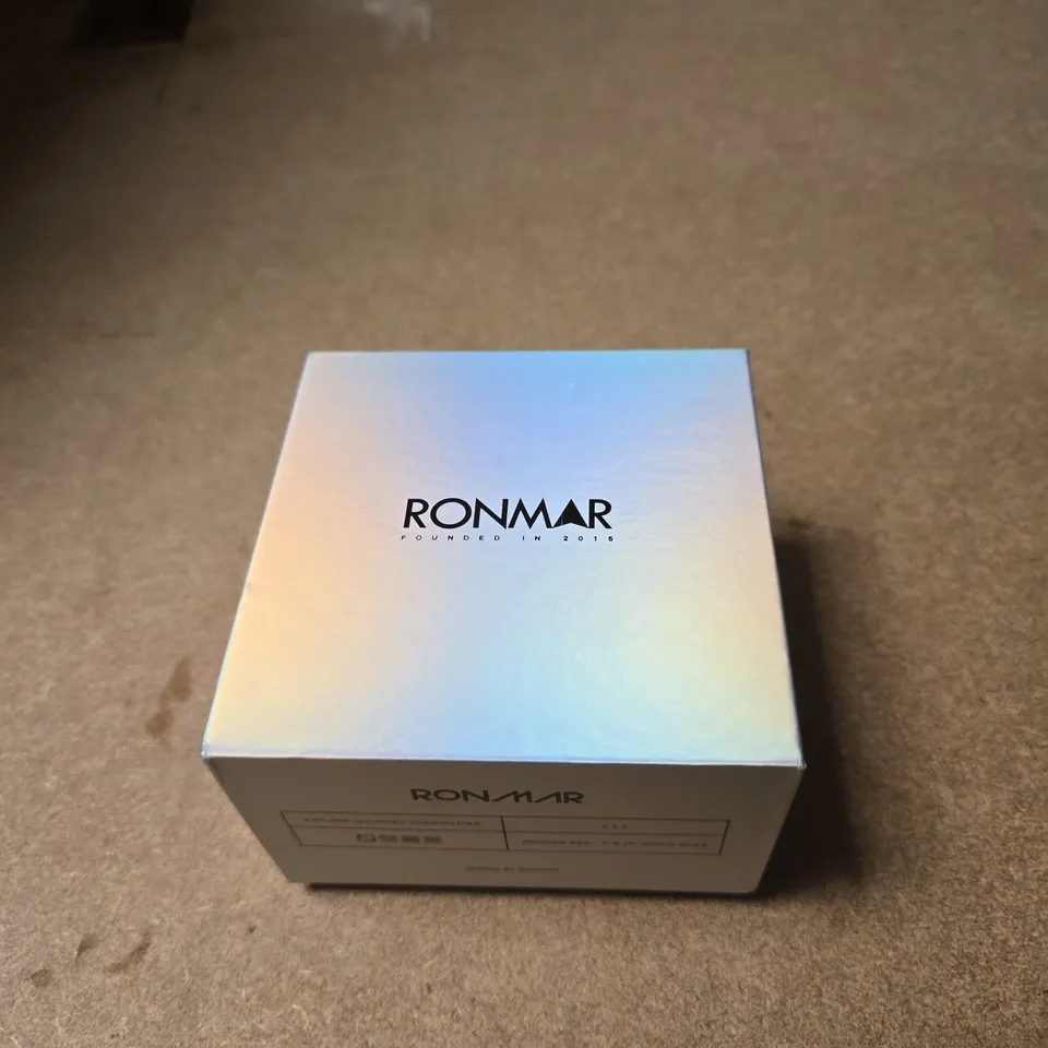 RONMAR SKELETON DIAL WRISTWATCH – WHITE STRAP (BOXED)