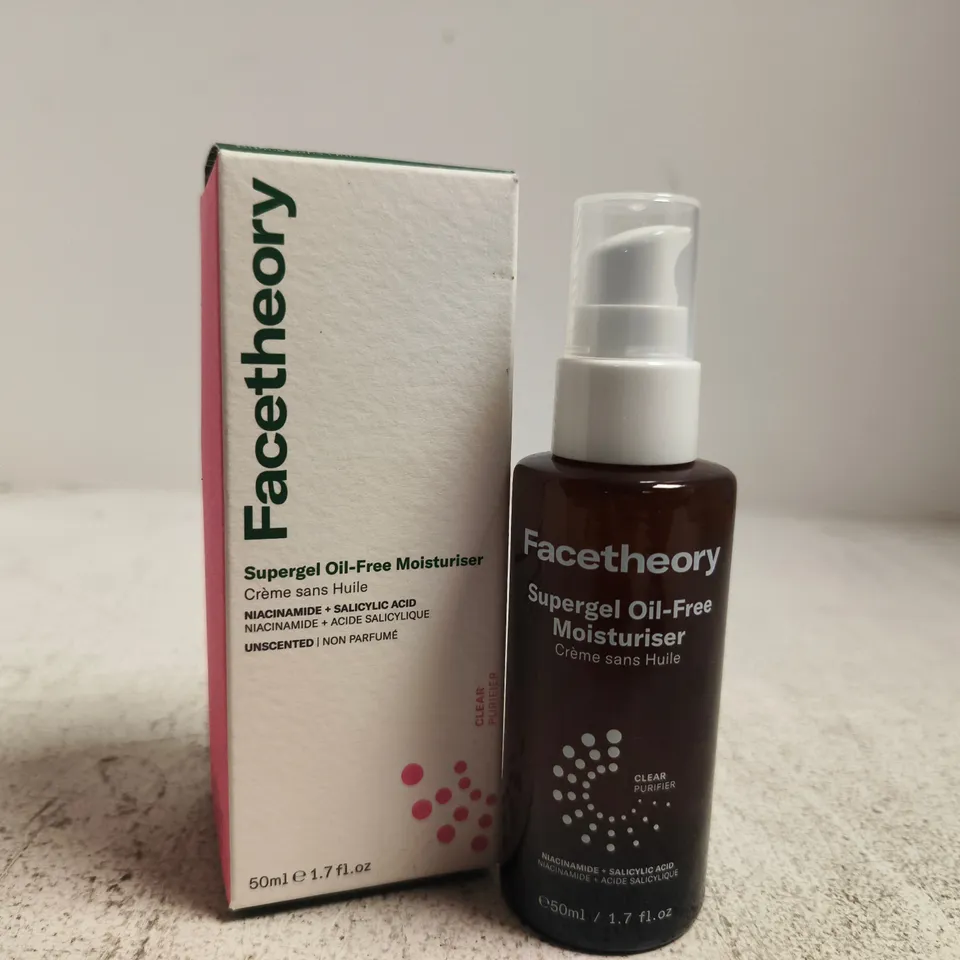 BOXED FACETHEORY SUPERGEL OIL-FREE MOISTURISER 50ML 