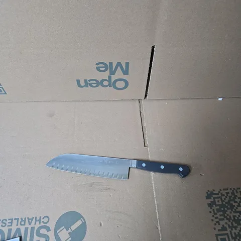 J.A. HENCKELS INTERNATIONAL CHEF'S KNIFE – GRANTON EDGE, 8-INCH, 3-RIVET HANDLE